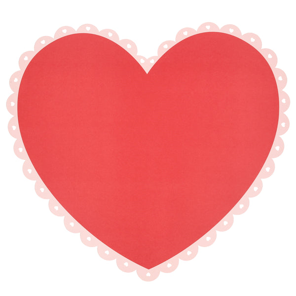 Make your Valentine's Day dinner look amazing with our charming red and pink paper heart placemats, practical and decorative. Image6