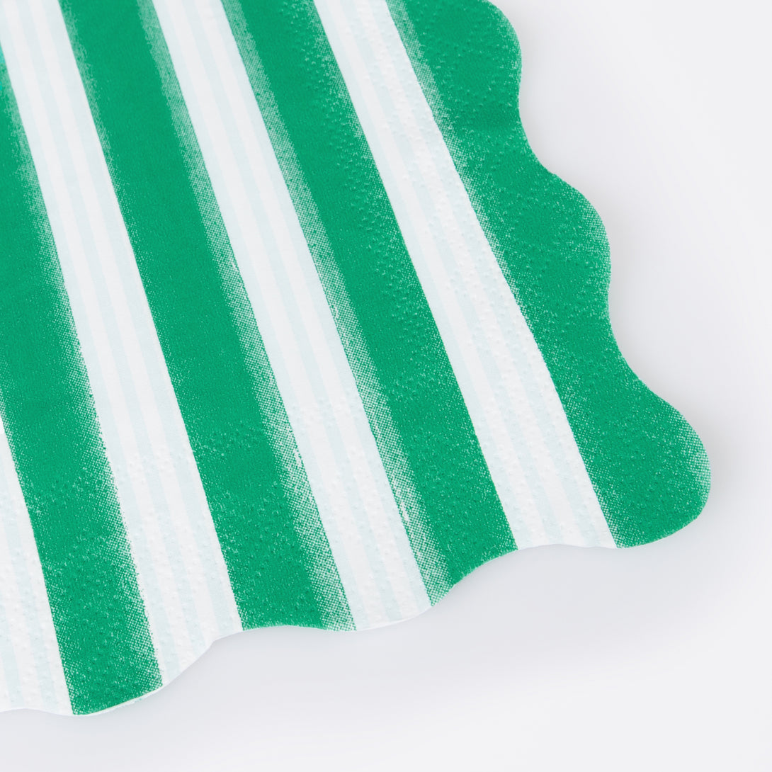 Our small party napkins, with festive coloured stripes, will look amazing at your Christmas dinner or Christmas cocktail party.