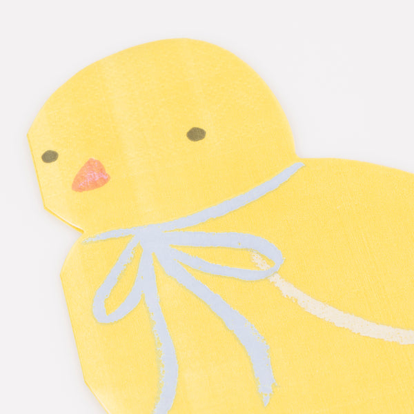 Make your Easter tableware look so special with our adorable chick paper napkins, playful and stylish for a celebration to remember. Image2