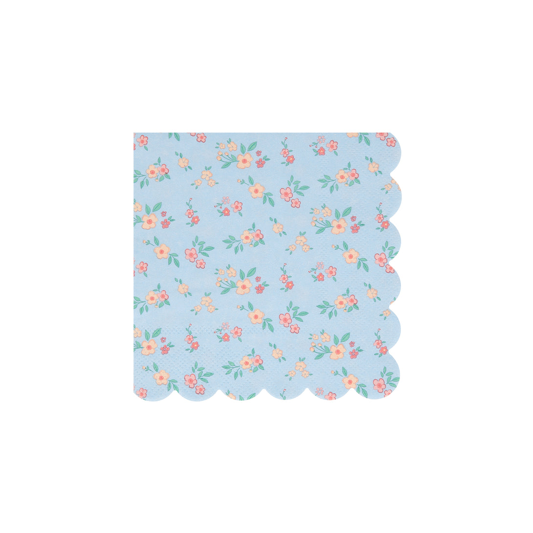 Our paper napkins, in a small size, feature a pretty ditsy floral pattern and 4 vintage pastel colour ways.