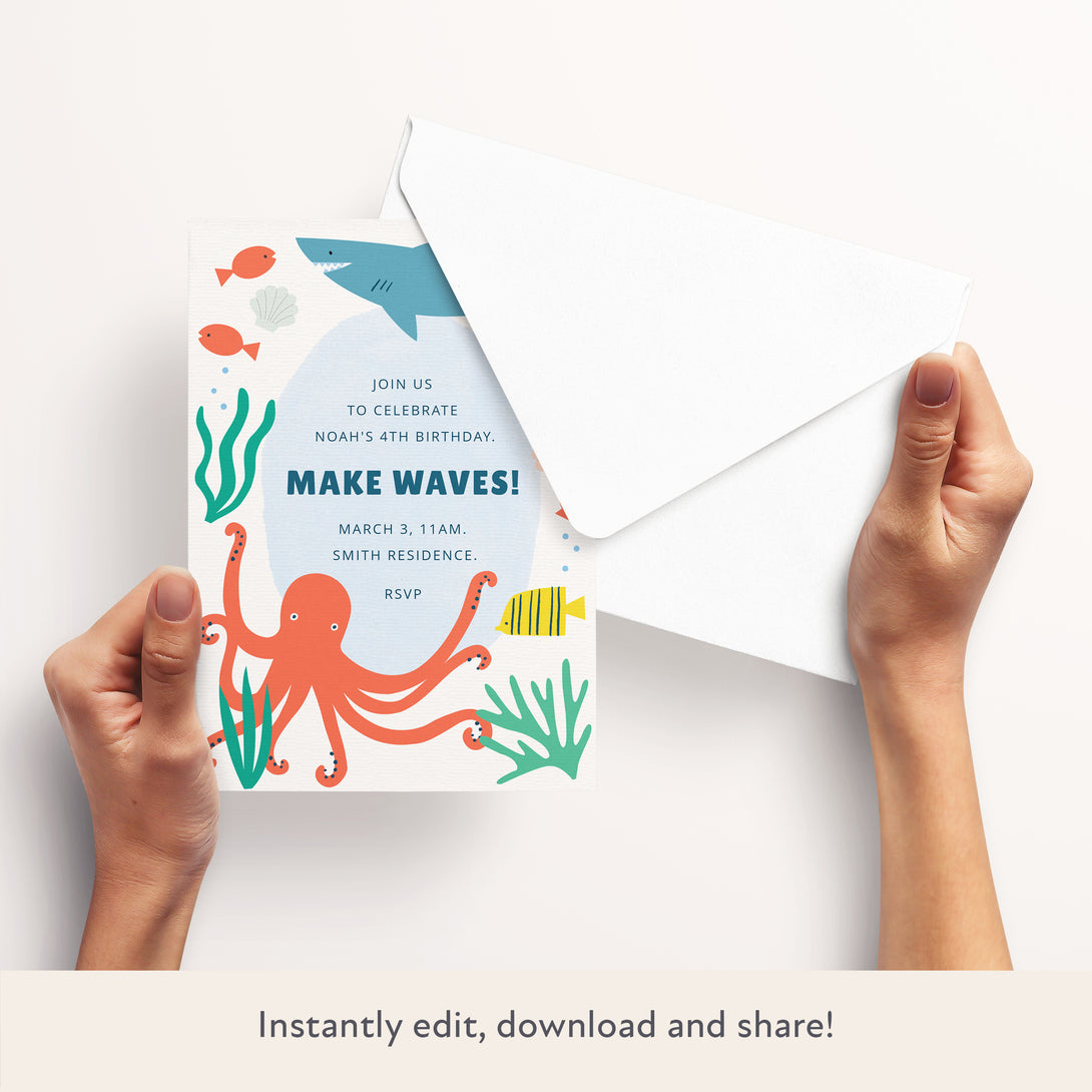 Under The Sea Download & Print Invitation