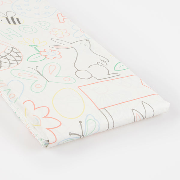 Make your Easter dinner even more special with our  Easter party tablecloth, it's specially designed to colour in for creative fun. Image3