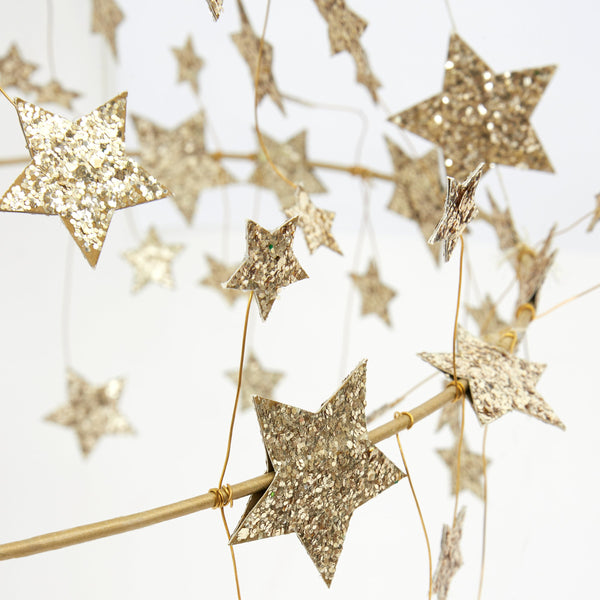Gold Sparkle Star Chandelier Image2