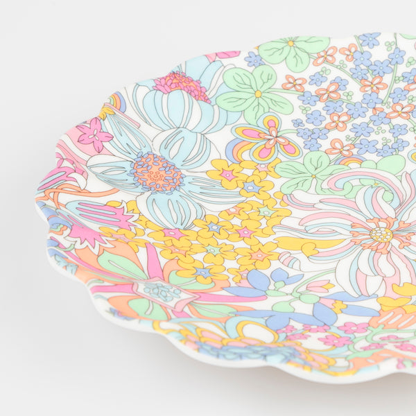 Meri Meri x Liberty Rainbow Garden Reusable Small Plate