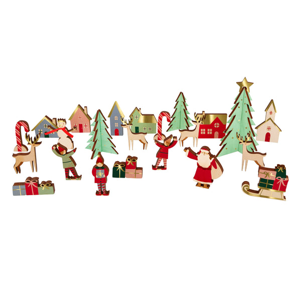 Build a Christmas village scene with our wooden advent calendar, to create a beautiful wooden Christmas decoration. Image6