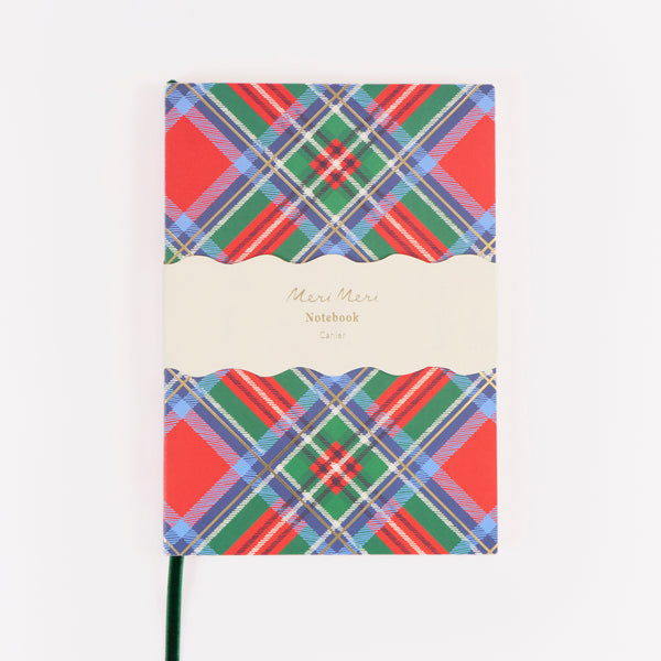 Our Christmas notebook with a tartan design in traditional Christmas colours, is a wonderful gift for a writer. Image1