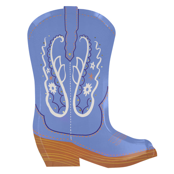 Our paper plates, in the shape of colourful cowboy boots, are perfect for a Western party. Image8