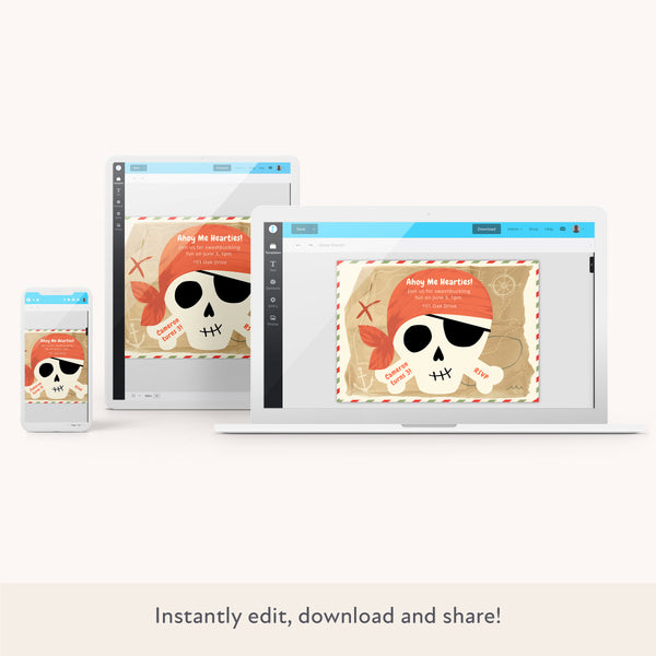 Pirate Download & Print Invitation