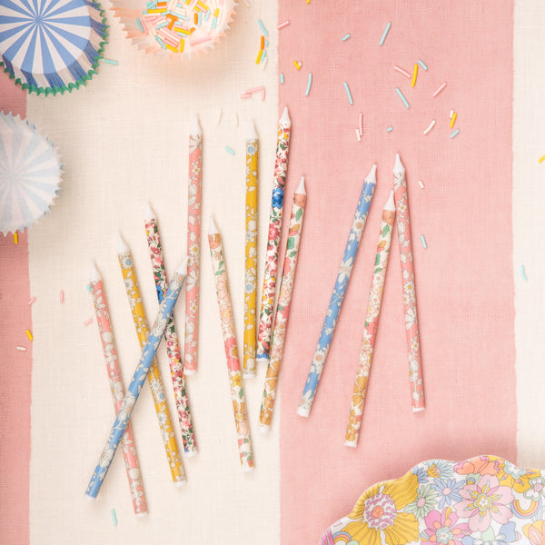 Meri Meri x Liberty Mixed Print Party Candles Image2