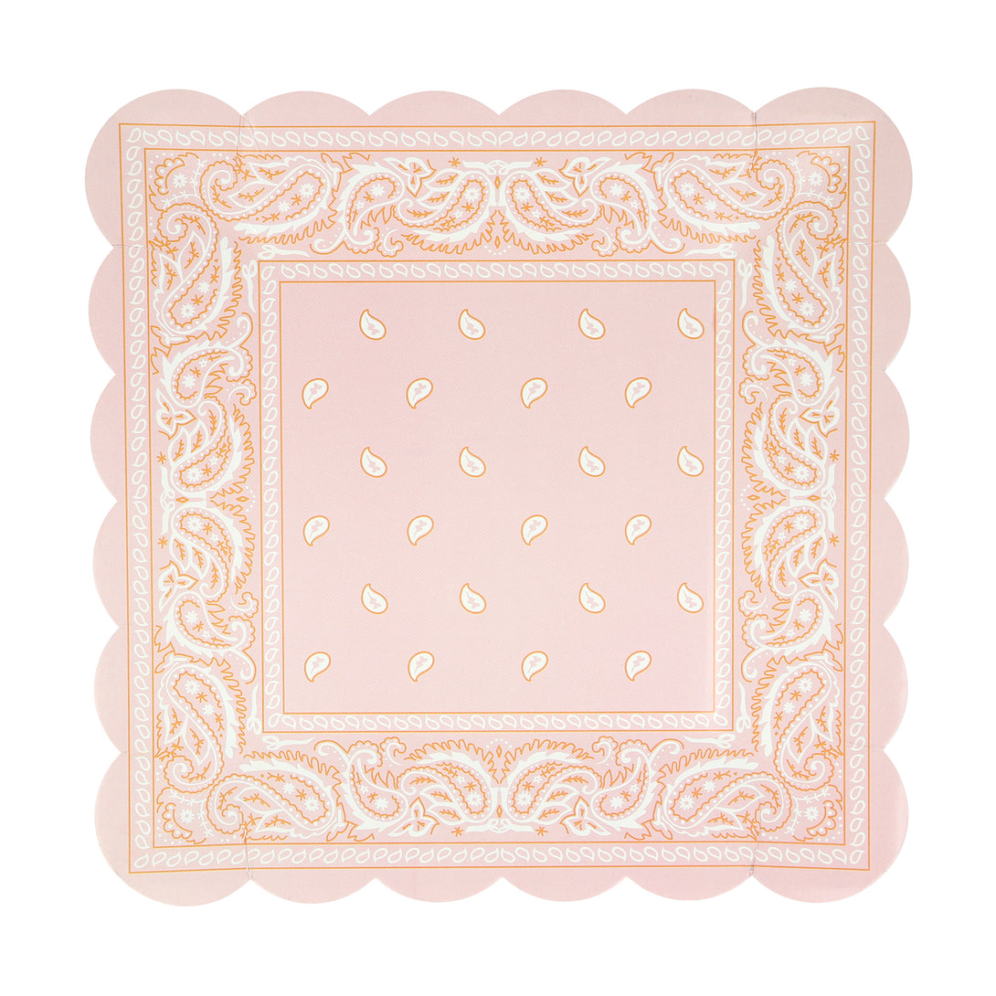 Add to your western theme party with our stunning paper plates in the shape of bandanas.