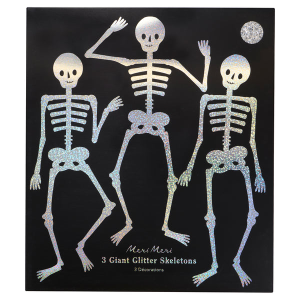 Our giant skeleton decorations are perfect for adding  fun statement to your Halloween celebration, with moveable joints and lots of silver glitter. Image4