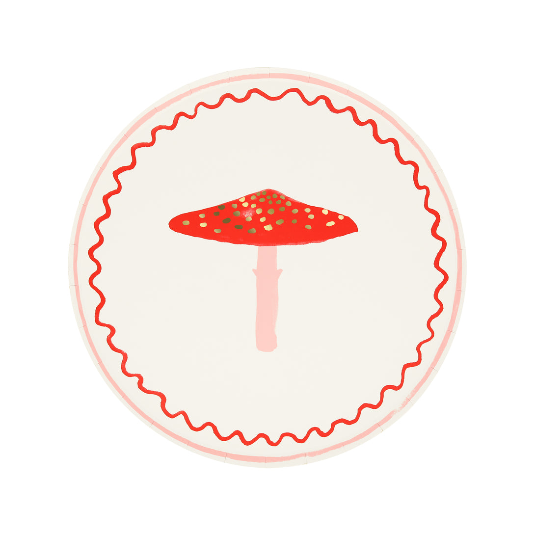 Our side plates, with a festive mushroom Christmas design, are ideal for small savoury and sweet treats.