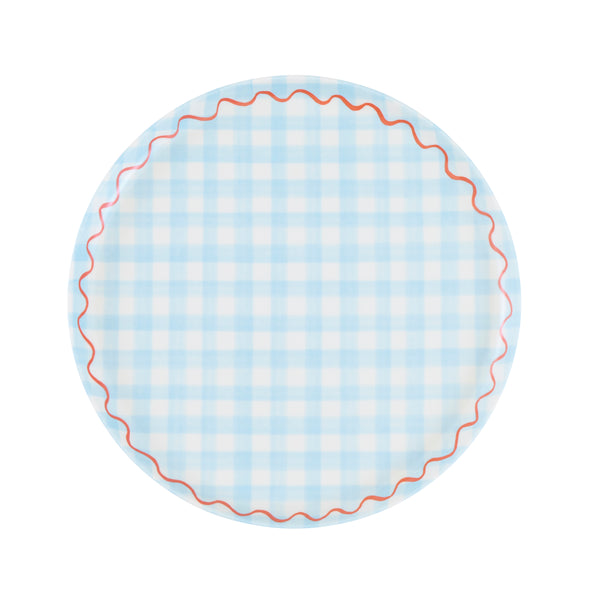 Our reusable plates feature a summery gingham print design in six pretty colours, ideal for picnics, garden parties, baby showers or birthdays. Image4