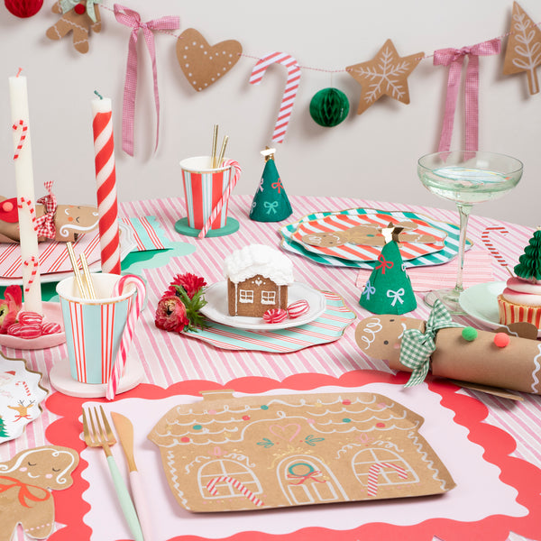 Our party cups with festive stripes are perfect to add to your Christmas party table. Image2