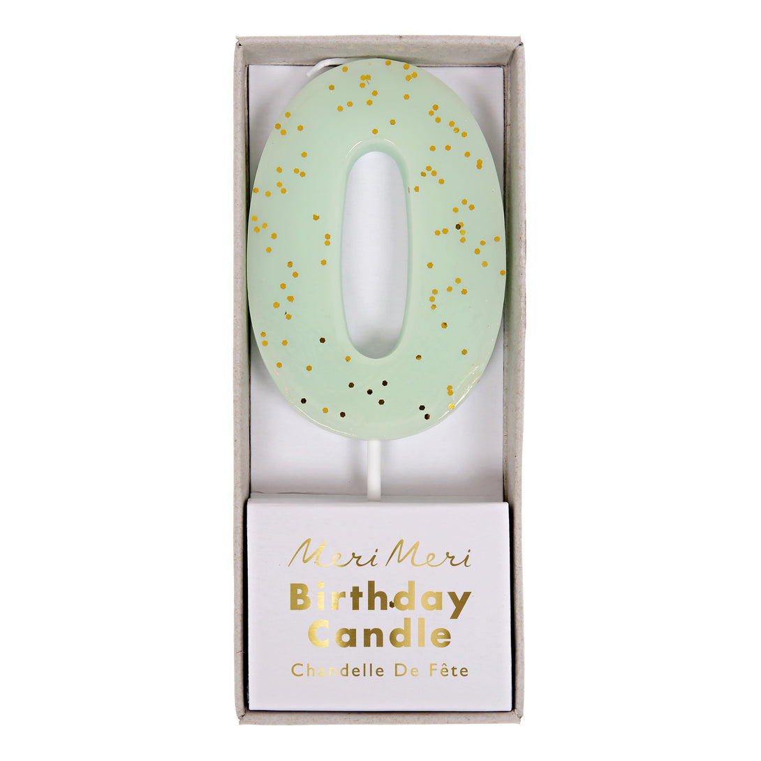 Mint Number 0 Candle Image2