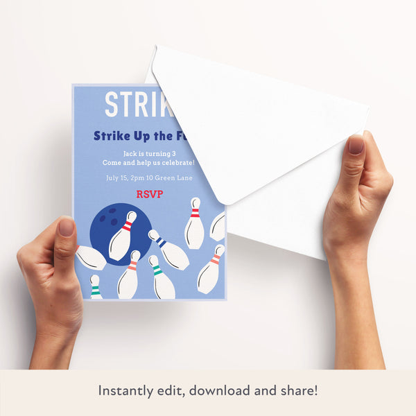 Bowling Download & Print Invitation Image3