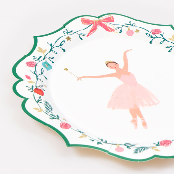 Our Christmas paper plates, made in a size plate size, feature 8 different characters from the iconic New York City Ballet's The Nutcracker. Image3