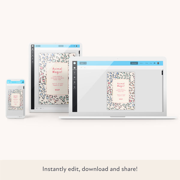 Leopard Print Download & Print Invitation