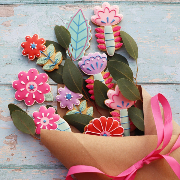 Folk Flowers Biscuit Tin