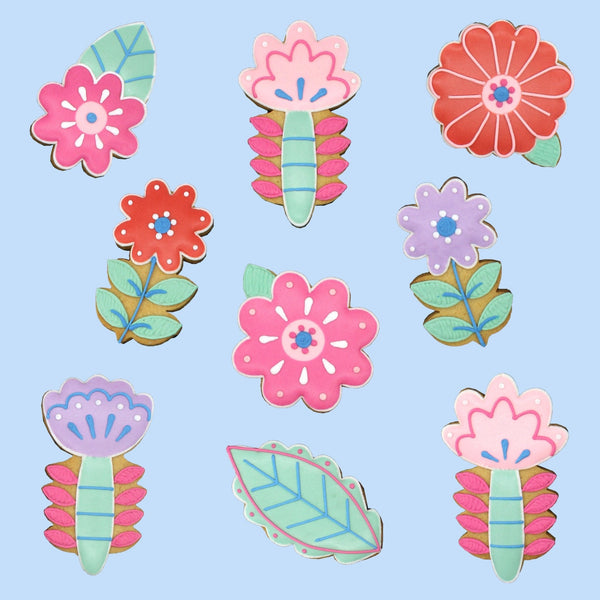 Folk Flowers Biscuit Tin