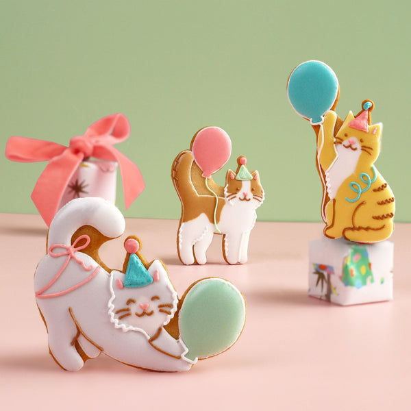Purrfect Party Cats Letterbox Biscuits
