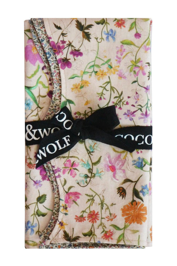 Linen Garden Reversible Wavy Napkin Set made with Liberty Fabric