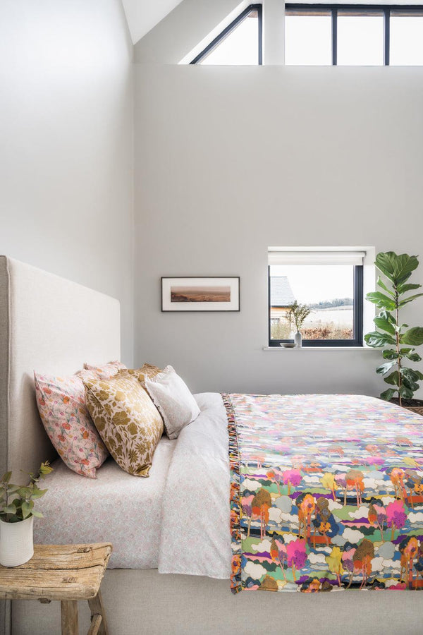 Betsy Lace Ruffle Cushion made with Liberty Fabric