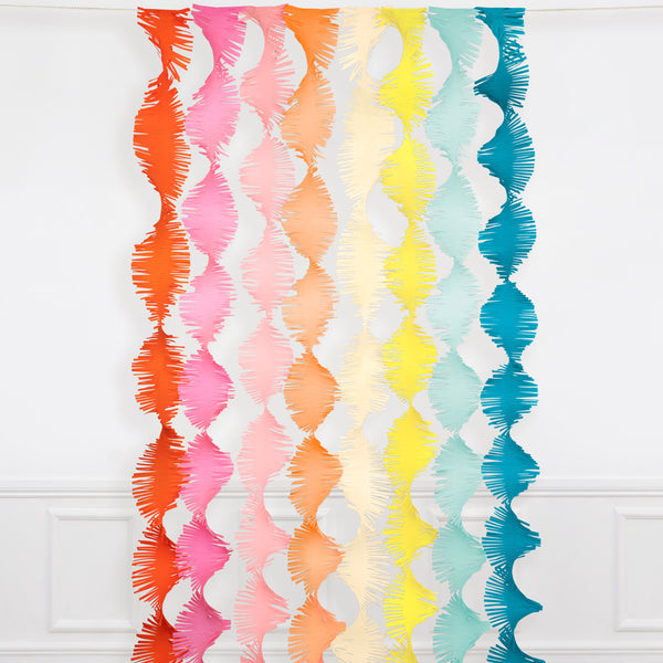 Our party backdrop is crafted from paper streamers in 8 colours. Image3