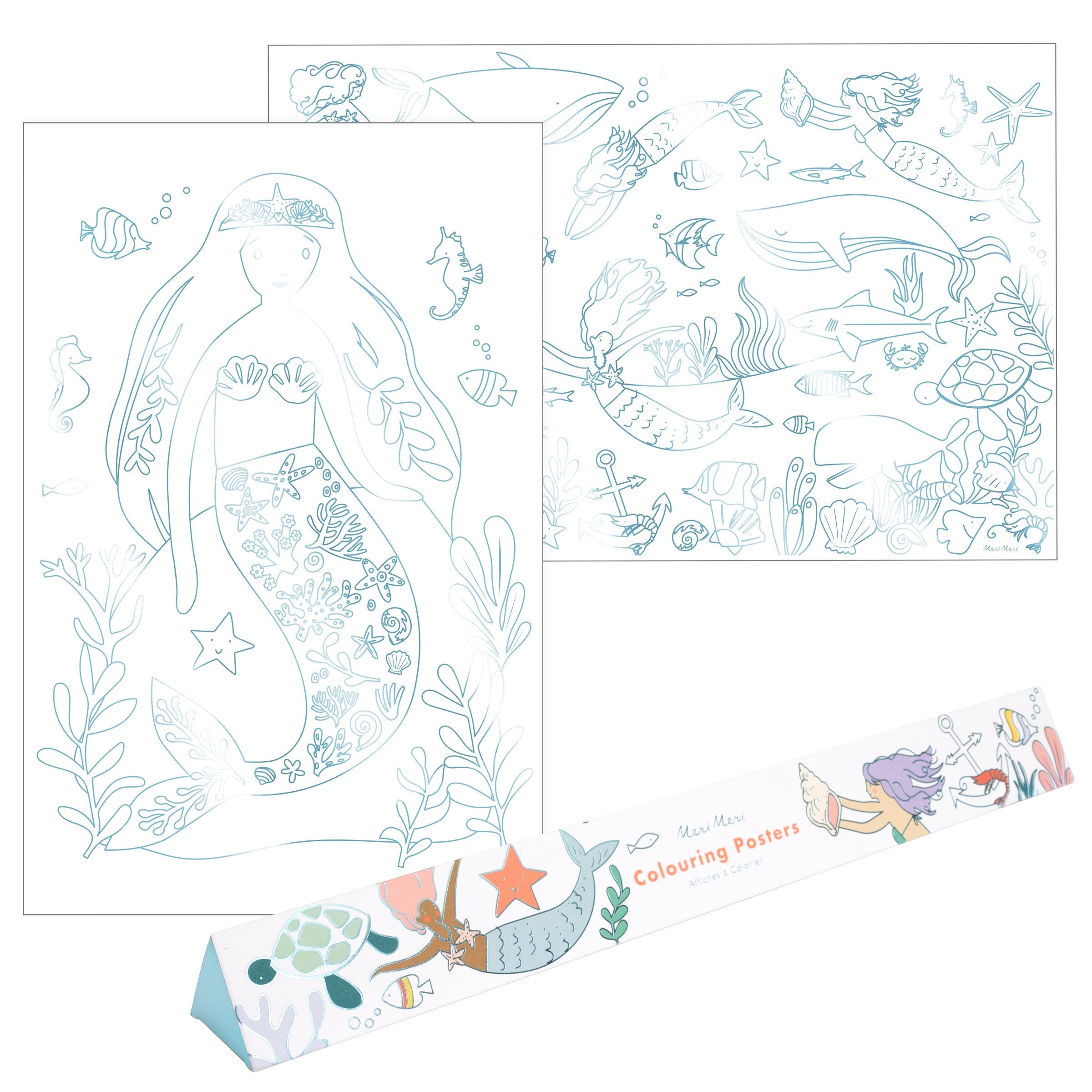 Mermaid Colouring Posters