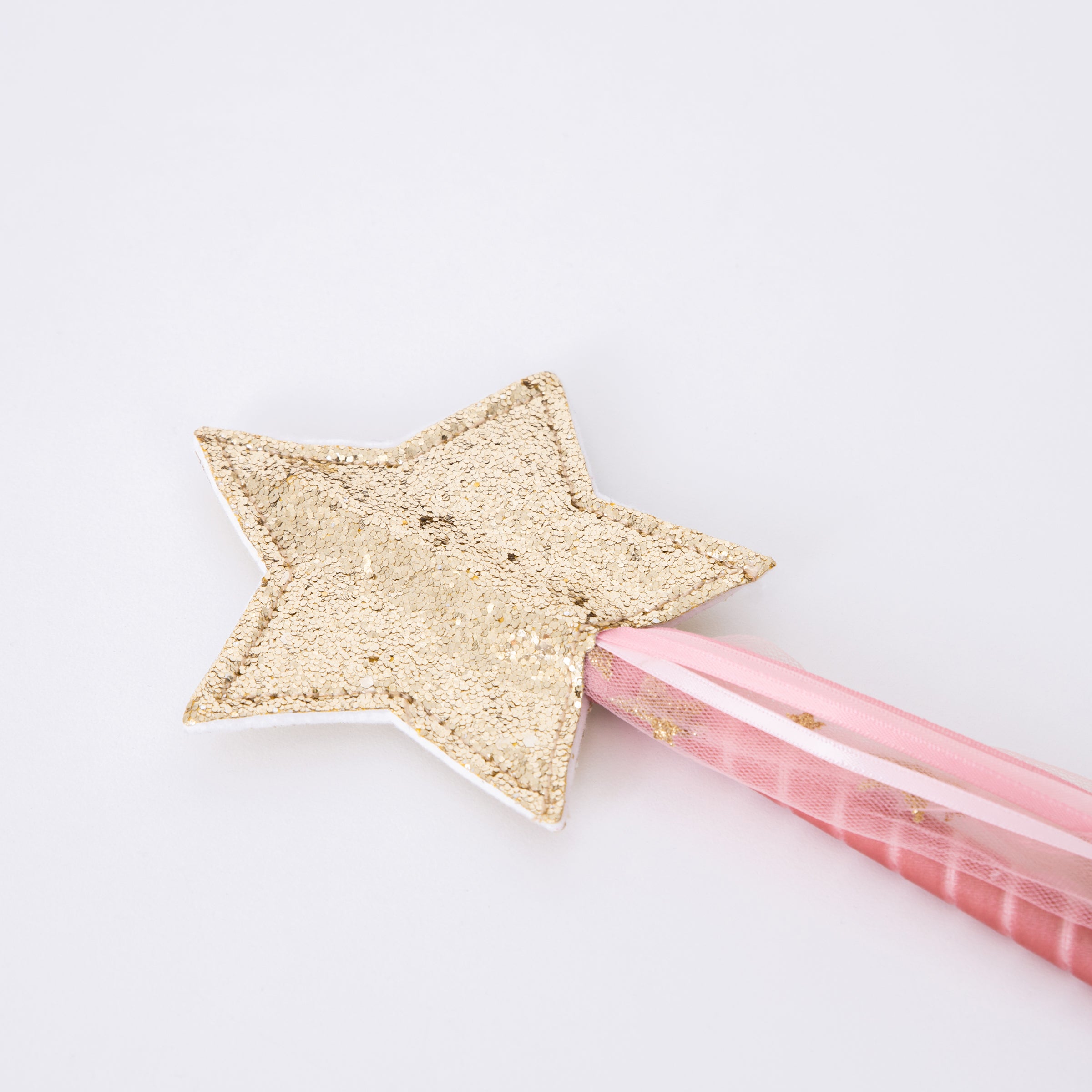Pink Tulle Star Wand