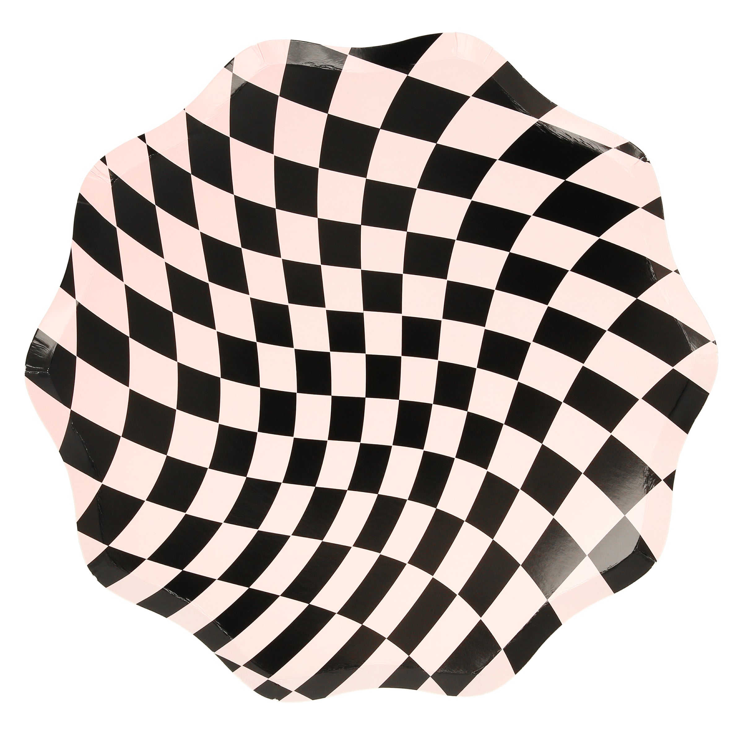 Our party plates are perfect for Halloween party ideas, as the 60s psychedelic checkered pattern looks amazing.