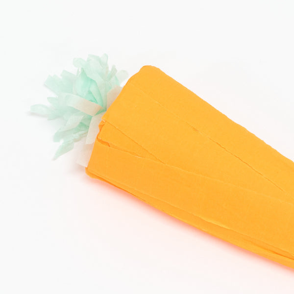 These surprise carrots are crafted from colourful crepe paper, and each contain a fluffy chick, 2 tempororary tattoos and a joke Image3