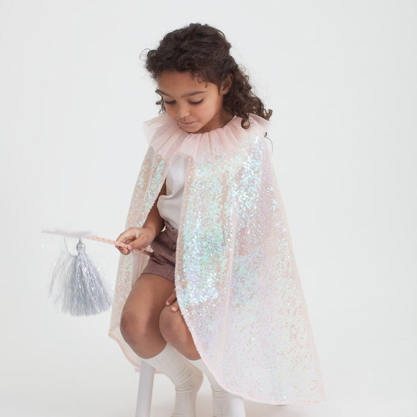 Iridescent Sequin Cape Costume Image3