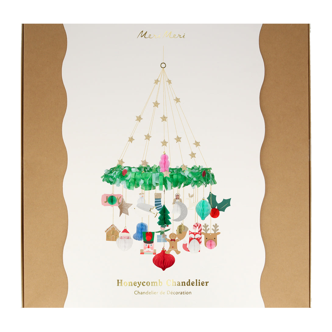 Our Christmas chandelier makes the perfect Christmas hanging decoration, it includes classic Christmas characters and lots of glitter!