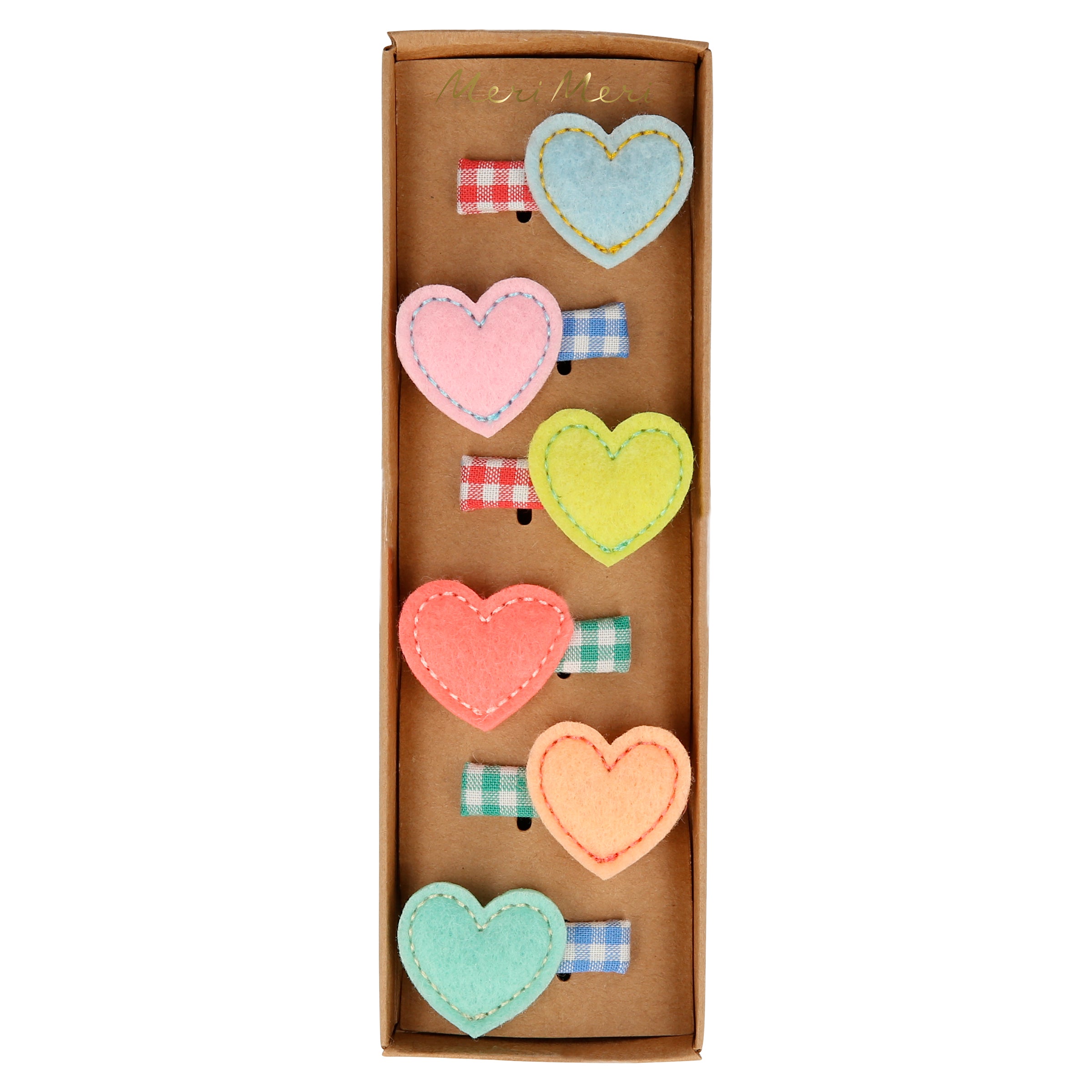 Our hair accessories for kids set includes colourful hearts and gingham ribbons, perfect for Valentine's Day gifts for kids.
