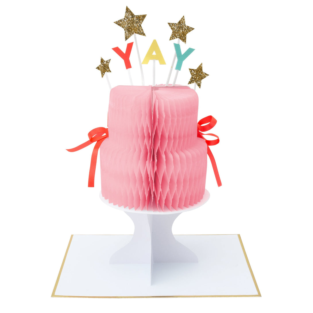 Yay! Cake Stand-Up Birthday Card