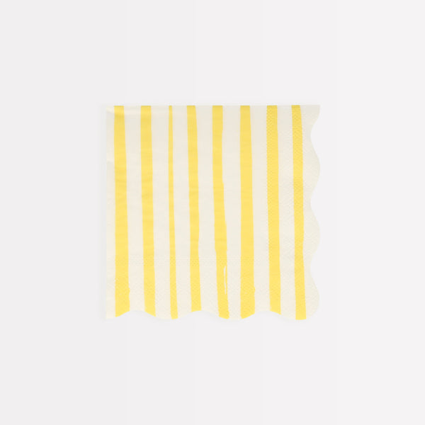 Our paper napkins, with bright stripes, are the perfect scalloped napkins for special events. Image7
