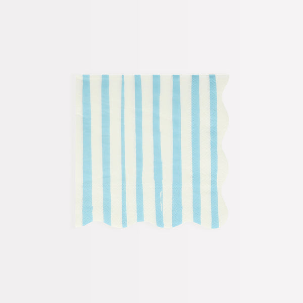Our paper napkins, with bright stripes, are the perfect scalloped napkins for special events. Image1