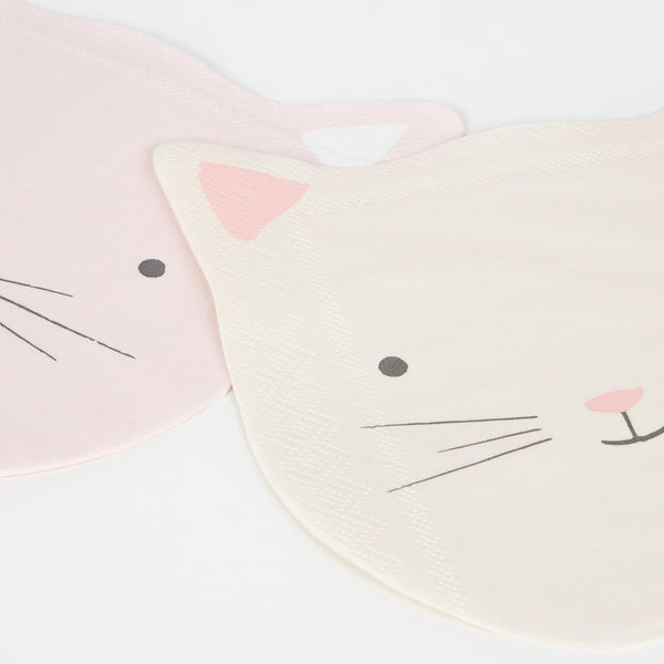 These pastel napkins are perfect for kids party decorations, or for a cat birthday party. Image4