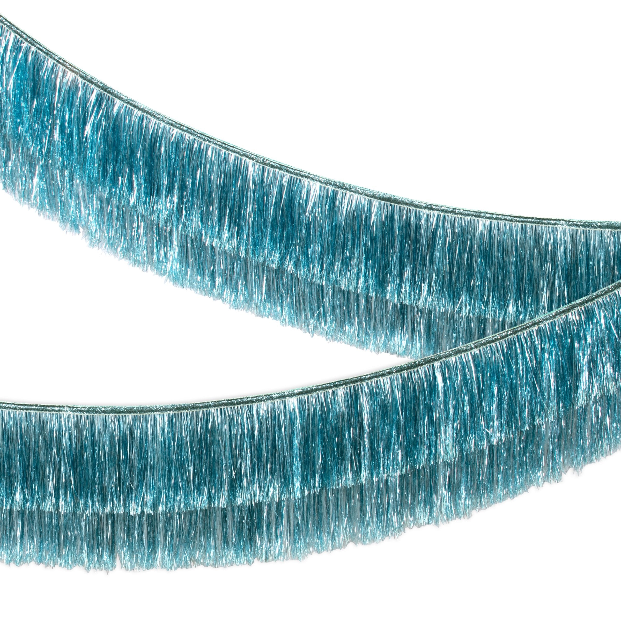 Our long tinsel garland is perfect to add a touch of shimmering blue to any party.