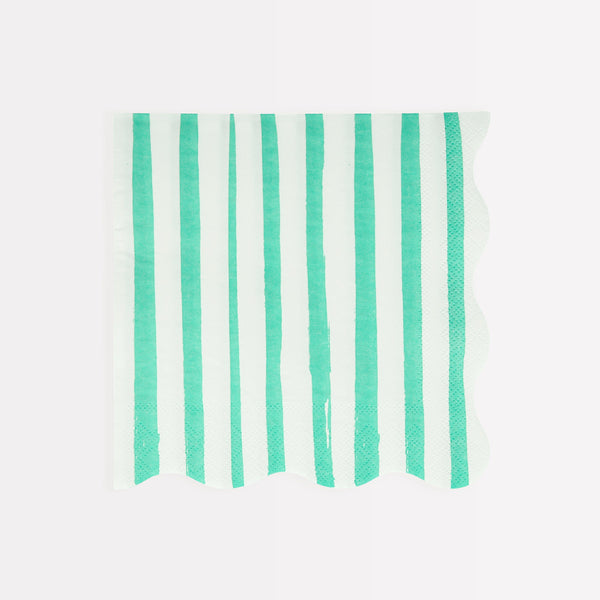 Our scalloped napkins, with bright stripes, are really stylish paper napkins. Image1