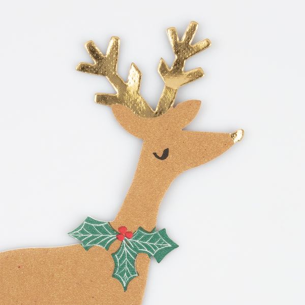 Our paper napkins, with reindeer details, are great as Christmas table decorations. Image3