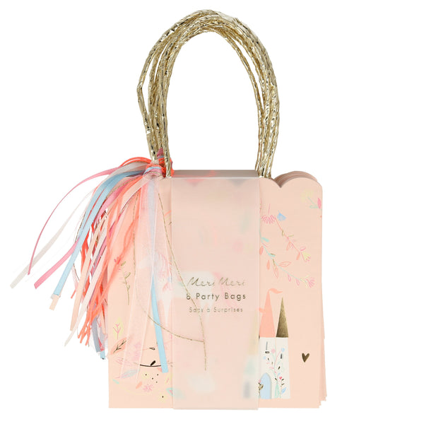 These beautiful party bags feature unicorns, swans and castles, with a scalloped edge and gold foil detail. Image4