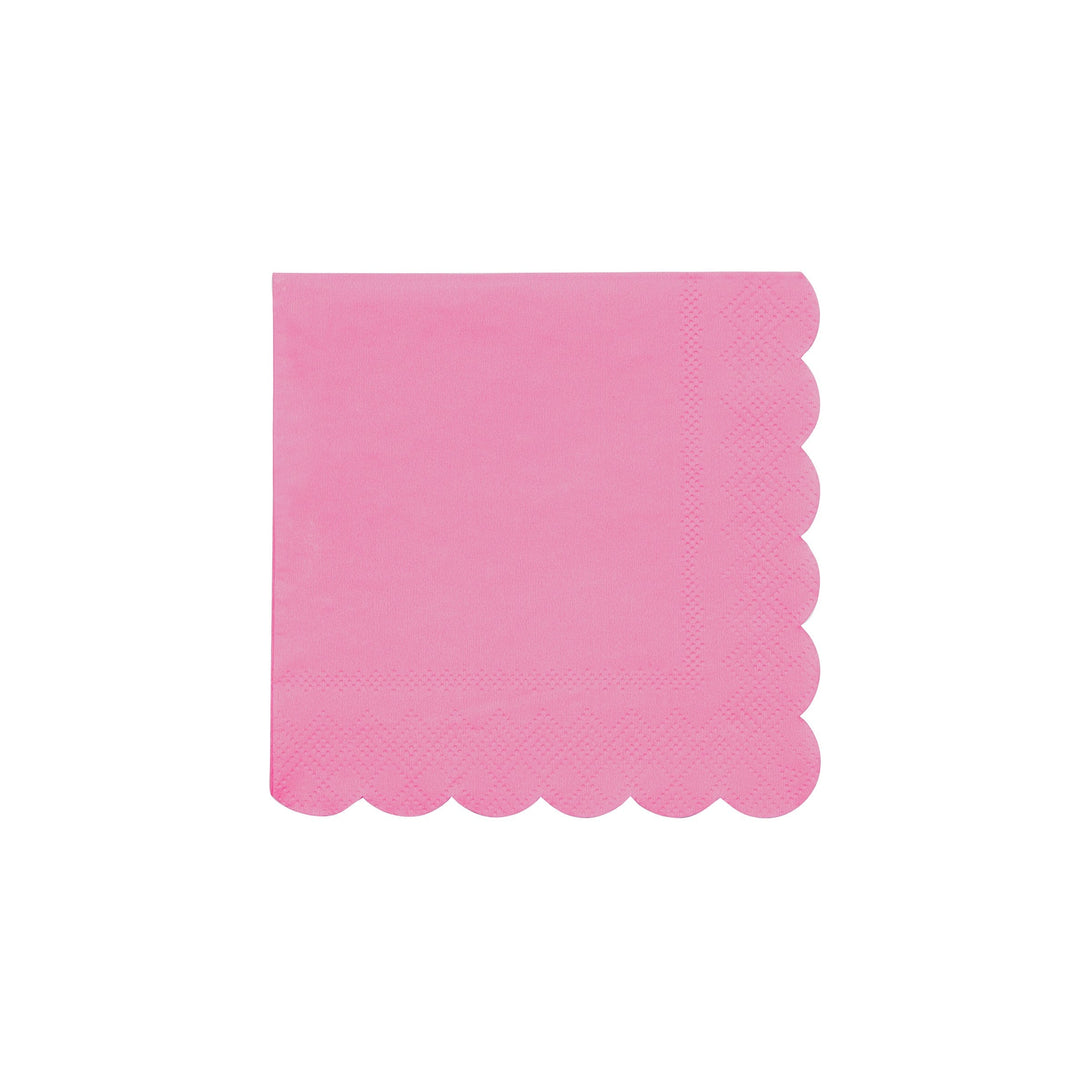 Small Bubblegum Pink Paper Napkins