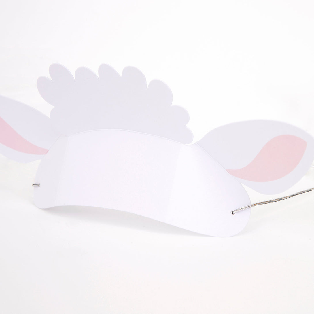 Kids will love to wear these paper party ears - cow, pig and sheep - at your farm party.