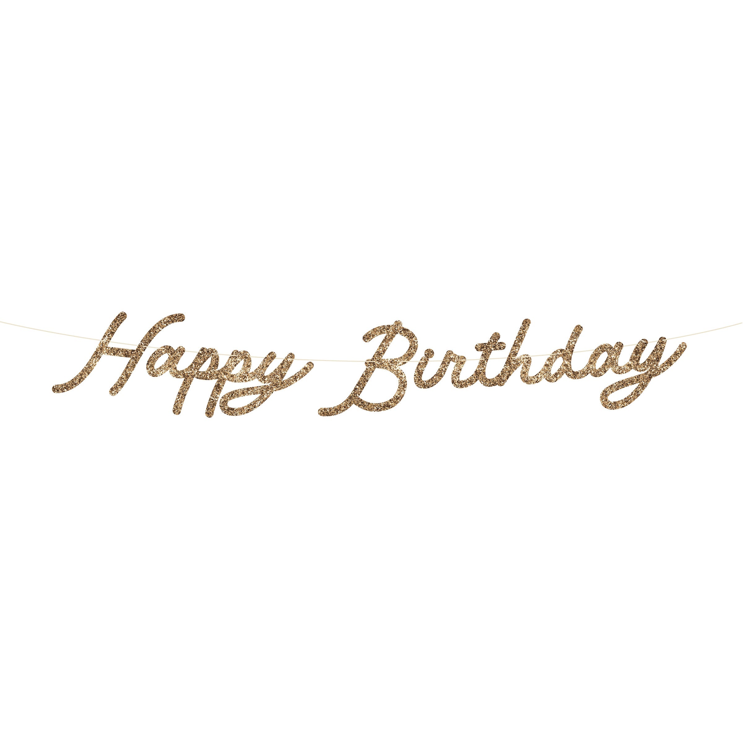 If you're looking for gold happy birthday decorations you'll love our paper garland.