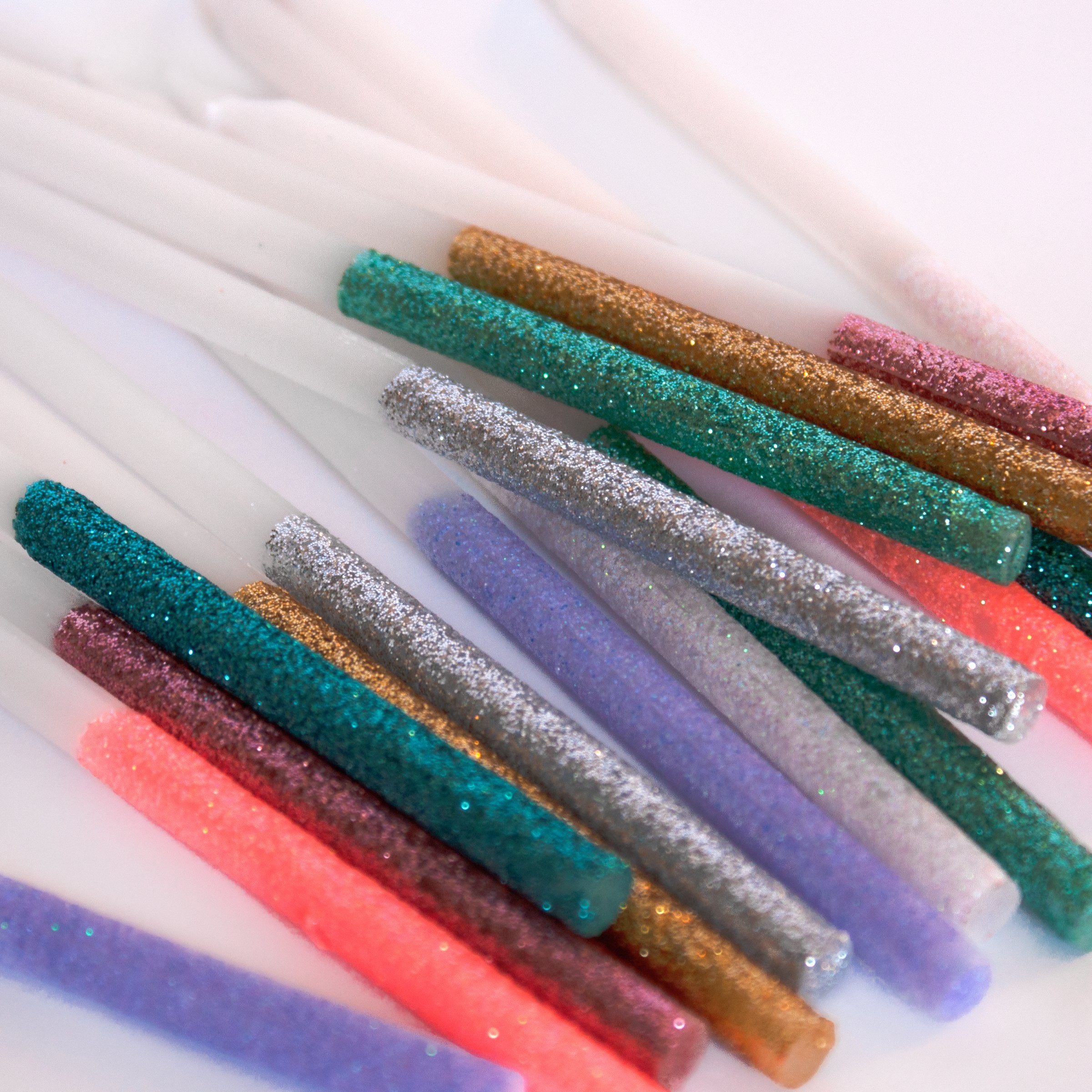 Multicolour Dipped Glitter Candles