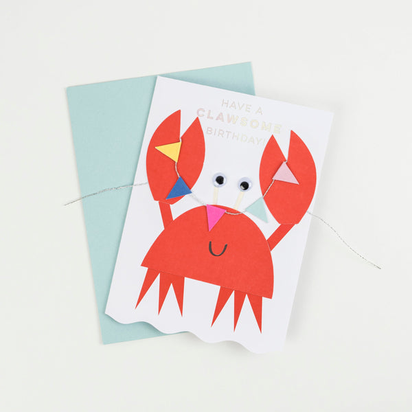 Crab With Bunting Birthday Card Image4