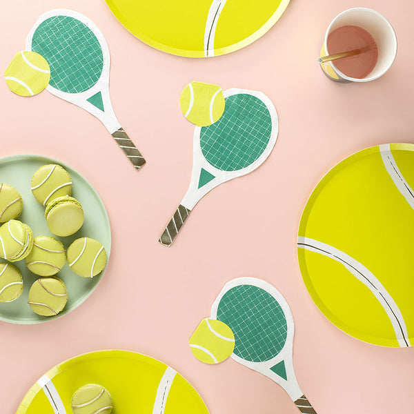 Our fun party napkins, in the shape of a tennis racket and tennis ball, are perfect for a tennis party. Image2