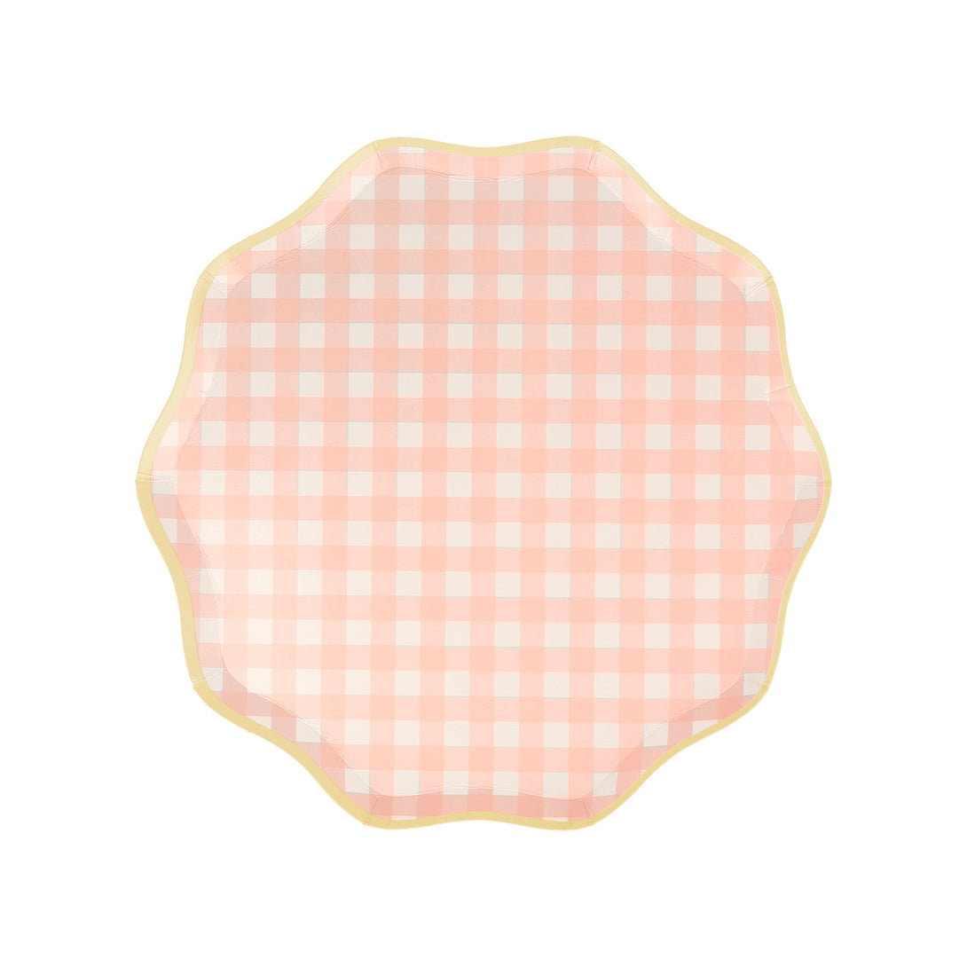 Our gingham plates come in four pastel shades, perfect for spring or summer parties.